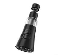 CNANRNANC Prolunga Rubinetto Cucina 3-in-1 Girevole 360° Acciaio(black)