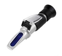 CNANRNANC Rifrattometro antigelo quattro in uno con alloggiamento in ottone cromato e manico in gomma per un'analisi affidabile del liquido refrigerante e dei fluidi