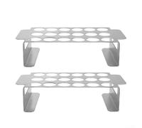 CNANRNANC Set di 2 griglie per barbecue in acciaio inox, con 18 fori, con superfici antiaderenti, per barbecue all'aperto