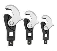 CNANRNANC Set di chiavi a piede di gallina con regolazione automatica a molla con estremità quadrate maschio e femmina, denti seghettati per una migliore presa, struttura in acciaio al cromo vanadio