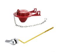 CNANRNANC Set di maniglie per WC in lega di zinco e lembo in PVC progettato per la maggior parte dei servizi igienici standard per gli aggiornamenti del bagno (rosso)