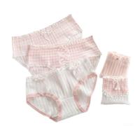 CNANRNANC Slip Donna in per Pizzo Floreale con Fiocco Vita per media Slip(Five Piece Set L)