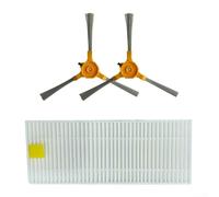 CNANRNANC Spazzola laterale e filtro per aspirapolvere Rowenta-Explorer Serie 40, Smart Force Essential Robotic Aspirapolvere, 2 spazzole laterali con 1 filtro