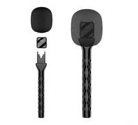 CNANRNANC Supporto per microfono senza fili portatile per microfono Rode Adattatore maniglia portatile con filtro regolabile in altezza ABS nero 25,5 cm