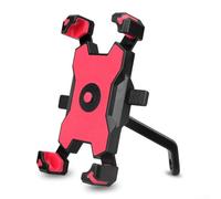 CNANRNANC Supporto per telefono da bici antiurto con facile funzionamento con una sola mano e angolo di visione regolabile (rosso)