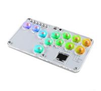 CNANRNANC Tastiera di gioco di combattimento RGB a bassa latenza 12 controller chiave per PS4 e per interruttore con tasti hot swappable