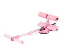 CNANRNANC Ventosa per sit-up assist, con corda regolabile e altezza a tre livelli, base in silicone per un fissaggio sicuro al pavimento, design compatto e portatile (rosa)