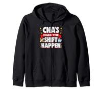 CNAs Make The Shift Happen - Citazione motivazionale per infermieristica divertente Felpa con Cappuccio