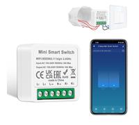 CNBINGO Modulo Interruttore Luce Intelligente 2 Scomparti 1 Via, Mini Wi-Fi Fai Da Te, Compatibile Con Alexa Echo, Google Home, Per Interruttore a Parete