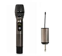 CNBYDK Micro Sistema Wireless UHF, Set Microfono Cordless Dinamico Professionale con 1 Microfono Palmare e Mini Ricevitore Ricaricabile, Altoparlante Karaoke per Fornitur