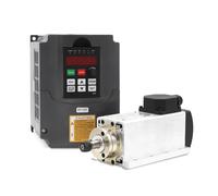 CNC 1.5kw 220v/110v Square Air Cooling Spindle ER11 1500W Air-cooled Milling Spindle + 1.5KW VFD Inverter + 7pcs/set ER11 NWPNLXEA(GDZ80X73 HY,110V)