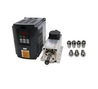 CNC 1.5kw 220v/110v Square Air Cooling Spindle ER11 1500W Air-cooled Milling Spindle + 1.5KW VFD Inverter + 7pcs/set ER11 NWPNLXEA(EYS8043 HY,110V)