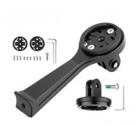 CNC alluminio bicicletta GPS Holder 100mm nero (B) | Lega di alluminio CNC, estensione da 100 mm, smorzamento delle vibrazioni, finitura nera, compatibile con strada e MTB