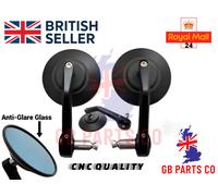 CNC Aluminium BAR End Mirrors Pair Triumph Street Twin Antiriflesso Vetro