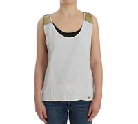 C'N'C COSTUME NATIONAL bianco nero senza maniche t-shirt top blusa s. S prezz...