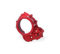 CNC COVER CARTER FRIZIONE OLIO TRASPARENTE DUCATI HYPERMOTARD 698 MONO ROSSO