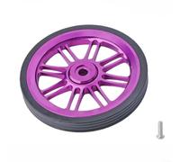 CNC Easy Wheels 85 mm in lega di alluminio per bici pieghevole Brompton, anodizzato, resistente all'usura con anello in gomma da 5 mm, leggero 63 g per una guida efficiente, nero (One)