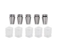 CNC Engraving Collet Chuck Kit | 5Pcs Spring Steel Collets for Milling/Tapping/Grinding | Accurate Chuck Set with Storage Canister | Total Runout <0.0003