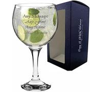 CNC Group, grande bicchiere da gin modello balloon con incisione personalizzata, regalo per matrimonio, compleanno o qualsiasi altro evento