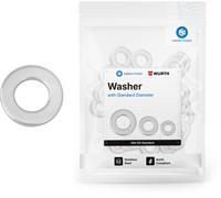 CNC Kitchen Rondella Piana (DIN 125), Acciaio Inossidabile A2 - M3