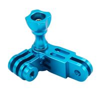 CNC Lega di alluminio Tre vie Perno Braccio Montare Adattatore per Eroe 1 2 3 3+ 4 5 Sessione/ per Yi / SJ / GitUp Sport telecamera blu