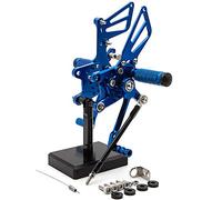CNC Moto Poggiapiedi Rearset Pedane Set Posteriore Pedale for GSXR750 GSXR600 1996-2005,GSXR1000 2000-2004,SV650 SV650S SV1000 SV1000S 1998-2014 Blue