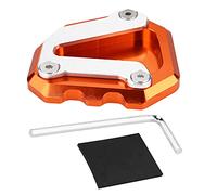 CNC Motorcycle Side Stand Pad, Kickstand Plate Extension for 790 2018-2019, Enlarged Aluminum Alloy Side Stand Enlarger with Anodized Finish for Secure Parking on Soft Surfaces (Arancione dinamico)