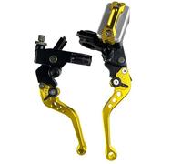 CNC One Pair 7/8" 22mm Universal Motorcycle Brake Master Cylinr Leva Cavo Frizione Serbatoio per Scooter Sport Dirt Bike(YelloC)
