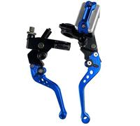 CNC One Pair 7/8" 22mm Universal Motorcycle Brake Master Cylinr Leva Cavo Frizione Serbatoio Per Scooter Sport Dirt Bike(Blue C)