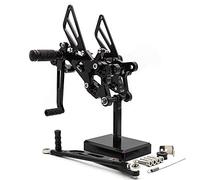 CNC R6 06-20 Moto Poggiapiedi Rearset Pedane Set Posteriore Pedale YZF R6 R6S 2006 2007 2008 2009 2010 2011 2012 2013 2014 2015 2016 2017 2018 2019 2020 Black