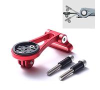 CNC Supporto per computer da bicicletta, per Garmin Edge 200, 500, 510, 530, 540, 800, 810, 830, 840, 1000, 1030, 1040, 1050 (nero/rosso)