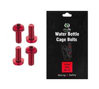 CNC Viti Portaborraccia per Bici，M5*12mm MTB Viti Portaborraccia，Rosso