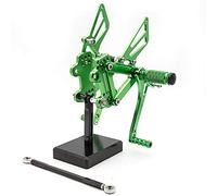 CNC ZX6R 99-02 Moto Poggiapiedi Rearset Pedane Set Posteriore Pedale Ninja 600 ZX6R ZX636 1999-2002/ ZX9R 1999-2003/ ZZR600 2005-2008 Green