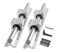 CNCMANS 2 guide lineari SBR16 1000mm supporto completo per albero lineare con 4 pezzi SBR16UU cuscinetti lineari, pattino per scorrimento lineare, componente CNC