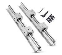 CNCMANS Guida Lineare SBR12-300mm, Set di Guide per Cuscinetti Lineari con 2 Alberi di Guida da 300mm e 4 Blocchi SBR12UU SBR12 Guide Lineari per Frese, Macchine CNC, Stampanti 3D