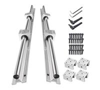 CNCMANS - Guida lineare SBR16-2500mm, set di guide lineari, contiene 2 guide lineari da 1500mm + 2 guide lineari da 1000mm + 8 blocchi cuscinetti SBR16UU per macchine CNC (intrecciato)