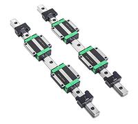 CNCMANS HGR20 - Set di 2 guide lineari HGR20 - 800 mm e 4 pattini di scorrimento HGW20CC + 4 pattini di limitazione per macchine e dispositivi automatizzati
