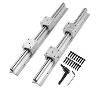 CNCYEAH - Guida lineare, 2 guide lineari, 1200 mm, set di cuscinetti lineari con 2 alberi di guida lineari + 4 blocchi SBR20UU, set di guide per tornio (SBR20-1200 mm)