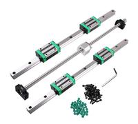 CNCYEAH Kit guida lineare, 2 pezzi HGR20-1500 mm guida lineare + 1 mandrino circolare SFU1605-1550 mm, supporto BF12/BK12, DSG16H, frizione, 4 pezzi blocco scorrevole per stampante 3D CNC