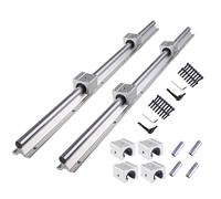 CNCYEAH SBR16 - Kit guida lineare da 3000 mm, con guide lineari, 4 pezzi SBR16 da 1500 mm, albero con 8 blocchi di cuscinetti SBR16UU, 4 tasselli per stampanti 3D fai da te