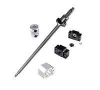 CNCYEAH Vite a ricircolo di sfere SFU1605-850mm Mandrino filettato Acciaio inossidabile Guida lineare con supporto BK12/BF12, Alloggiamento dado DSG16H + dado a ricircolo di sfere + giunto per