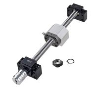 CNCYEAH Vite a sfera SFU1605-650 mm - In acciaio inossidabile - Guida lineare con supporto BK12/BF12 - Alloggiamento dado DSG16H + dado a sfera + giunto per macchina per incidere