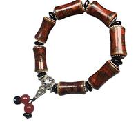 CNDBAHHE Braccialetto della ricchezza in Ossidiana Nera Feng Shui Bracciale, Braccialetti di Perline, Bracciale Rigido con Perline Dzi in Agata Antica tibetana