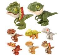Cndiyald Mini Figure di Dinosauri 8 Pezzi burattini da Dito di Dinosauro con Giunto Mobile, Giocattoli educativi Divertenti per burattini per Bambini 3+ Decorazioni per Interni