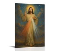 CNDJjslok Stampa artistica da parete su tela, poster cristiano - Divina Misericordia Gesù moderna decorazione per soggiorno e camera da letto (20 x 30 cm)