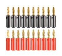 Cndocc35 20 pezzi di viti per cavi di altoparlanti audio placcati in oro, adattatore per connettore a banana da 4 mm, tipo a vite apert