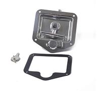 Cndocc35 Cassetta degli attrezzi pieghevole universale per moto con maniglia a T, in acciaio inox, per montaggio a filo, per camper, roulotte, camion.