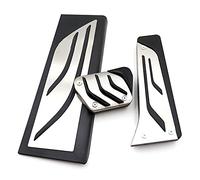 Cndocc35 Kit di copertura per pedali freno, acceleratore, carburante, gas, poggiapiedi automatico antiscivolo lato sinistro per X3 Modello con guida a sinistra e cambio automatico, argento