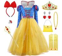 Cnexmin Ragazze - Vestito da principessa da principessa, costume da principessa con aceessories, cosplay, festa, Halloween, Natale, festa, carnevale, abito da sera di compleanno, BL001-110 cm