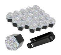 CNfhFRY 20 Pezzi Coprimozzi for Pneumatici for Auto universali con intarsi a Diamante(AB White,21MM)